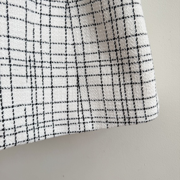 New! MESHKI • Beth Tweed Mini Dress in White Check - Picture 6 of 14